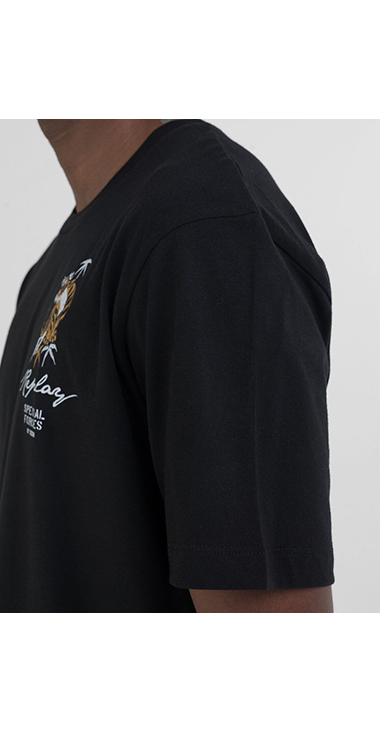 コットンジャージー タイガーグラフィックプリントTシャツ 詳細画像